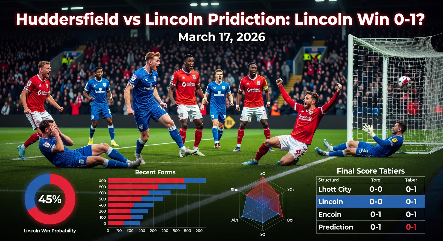 League One: Predicción Huddersfield vs Lincoln - ¿Victoria Visitante? 17/03/2026