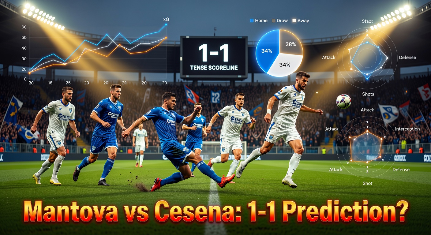 Serie B: Predicción Mantova vs Cesena - ¿Empate 1-1? 17 Mar 2026
