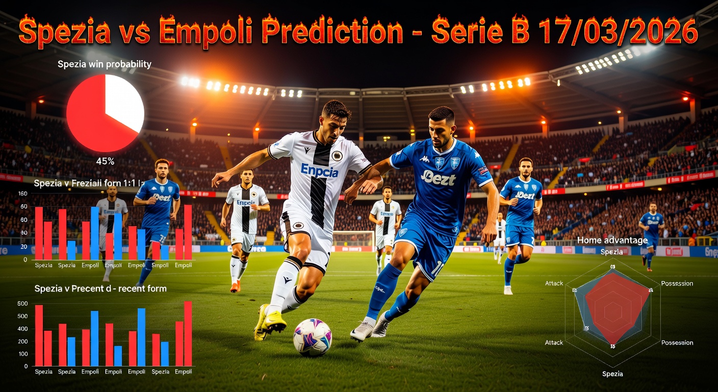 Serie B: Pronóstico Spezia vs Empoli - ¿Victoria Local? 17/03/2026