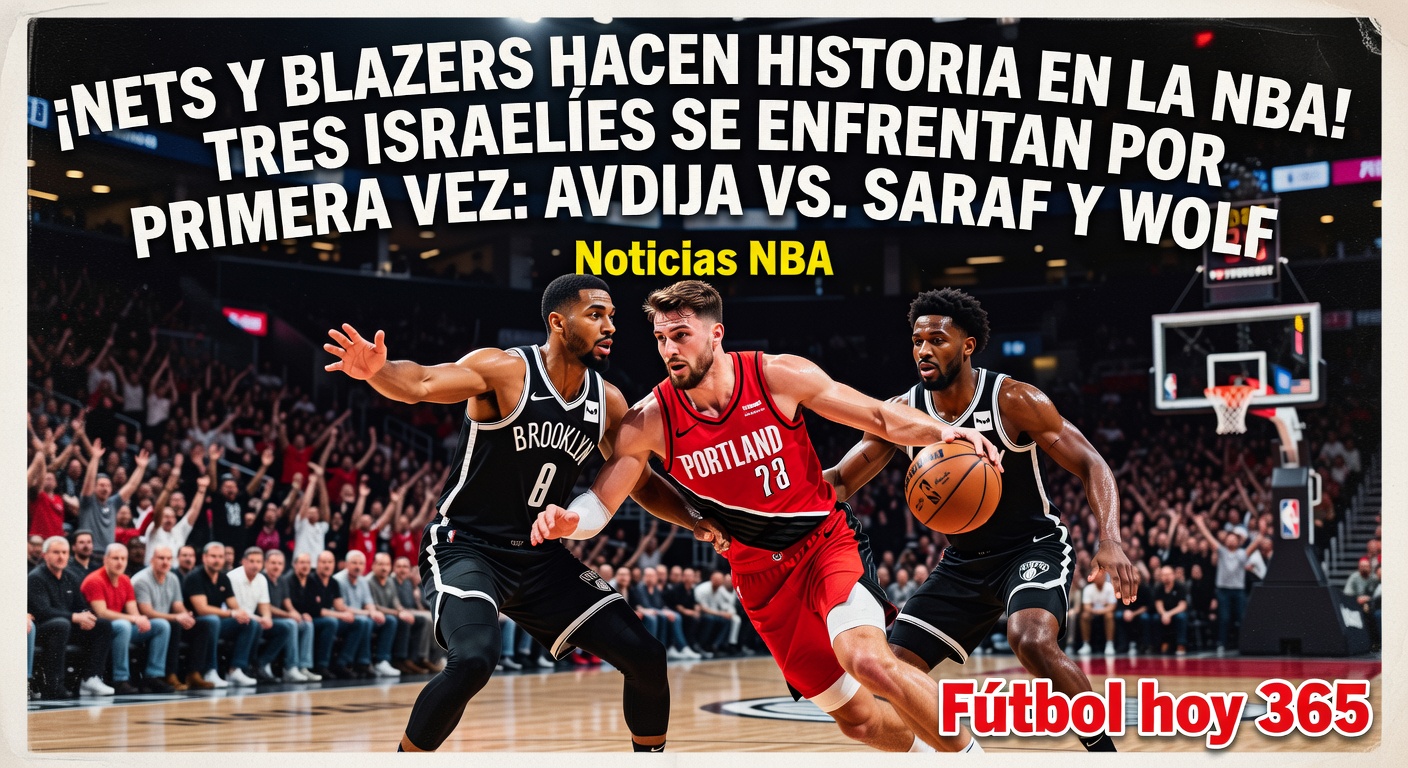 Nets y Blazers hacen historia en NBA: Tres israelíes se enfrentan por primera vez con Deni Avdija, Ben Saraf y Danny Wolf