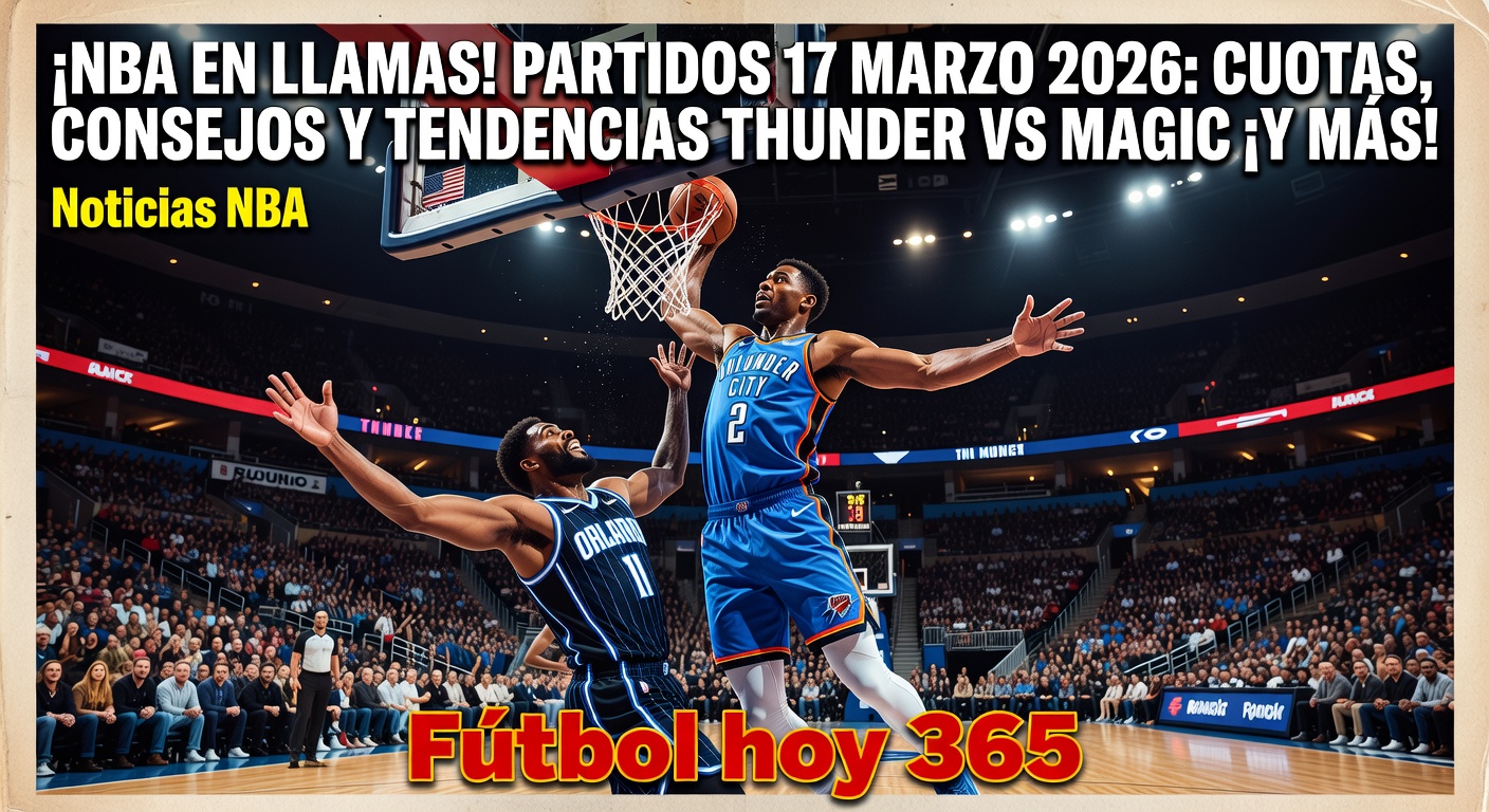 Partidos NBA 17 marzo 2026: Cuotas, consejos y tendencias de apuestas Thunder vs Magic y más