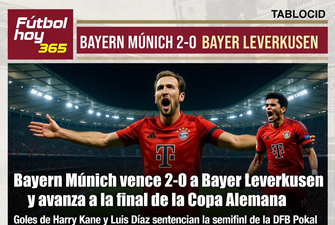 Bayern Múnich vence 2-0 a Bayer Leverkusen y avanza a la final de la Copa Alemana