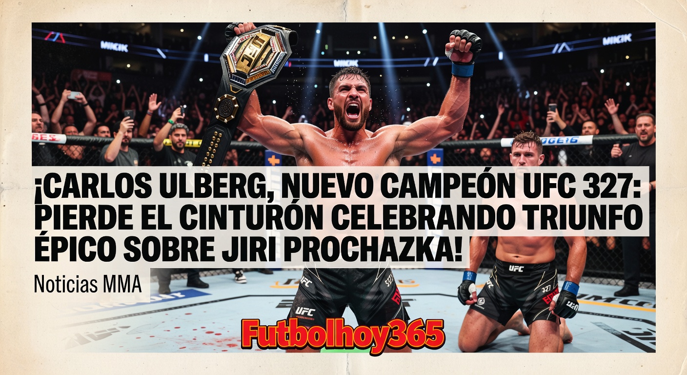 Carlos Ulberg, Nuevo Campeón UFC 327: Pierde el Cinturón del Título Celebrando Victoria ante Jiri Prochazka