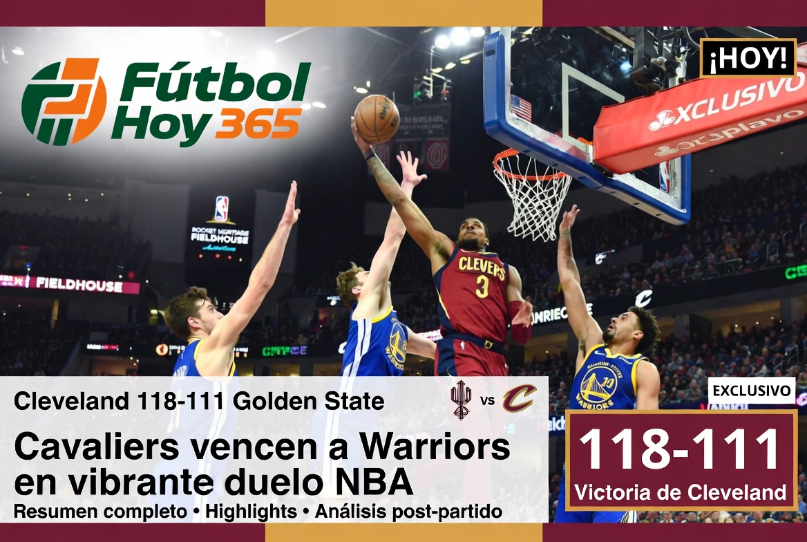 Cleveland 118-111 Golden State Cavaliers vencen a Warriors en vibrante duelo NBA
