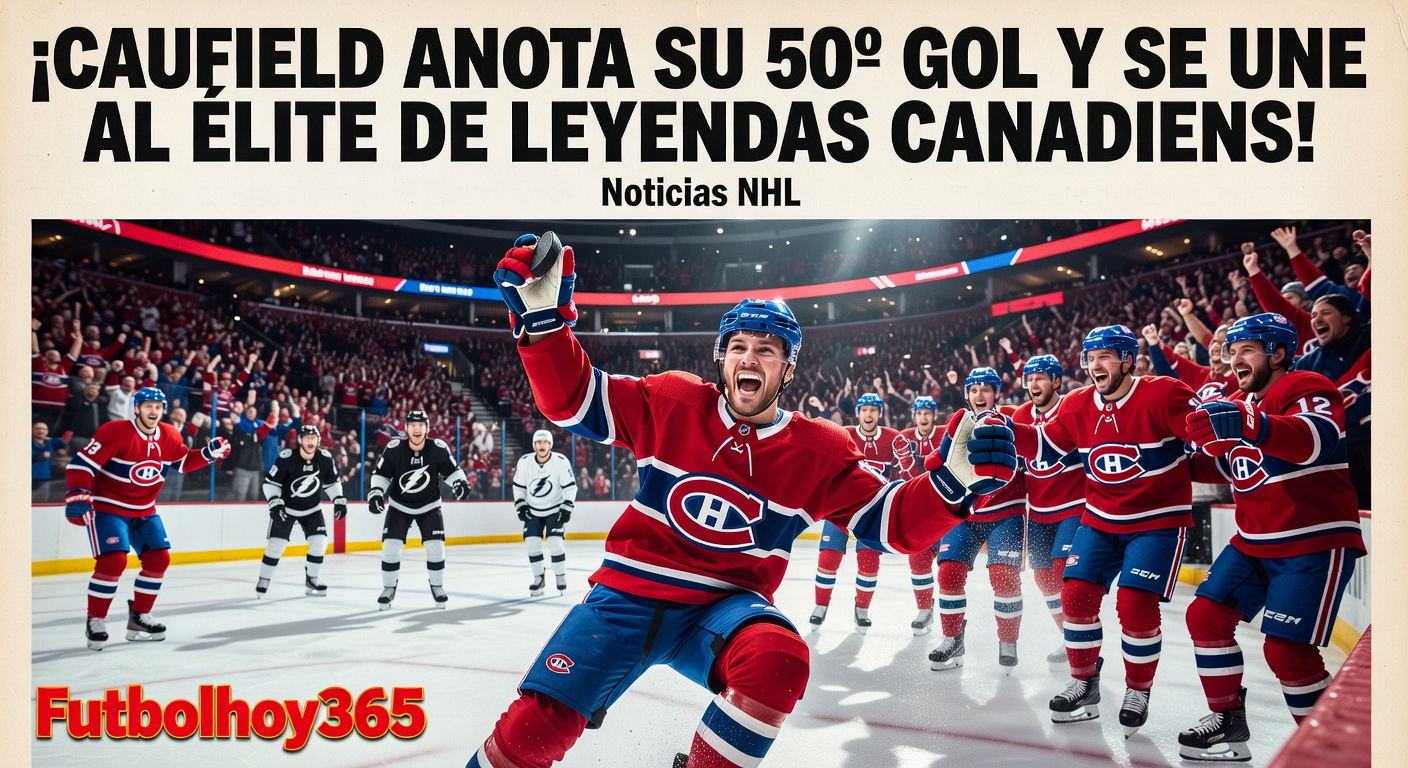 Cole Caufield Anota su 50º Gol y Entra al Club Exclusivo de Leyendas de los Canadiens de Montreal