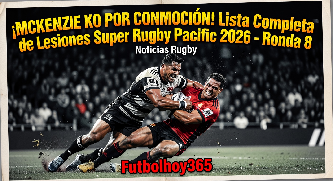 Lista Completa de Lesiones Super Rugby Pacific 2026: Ronda 8 - Actualizaciones