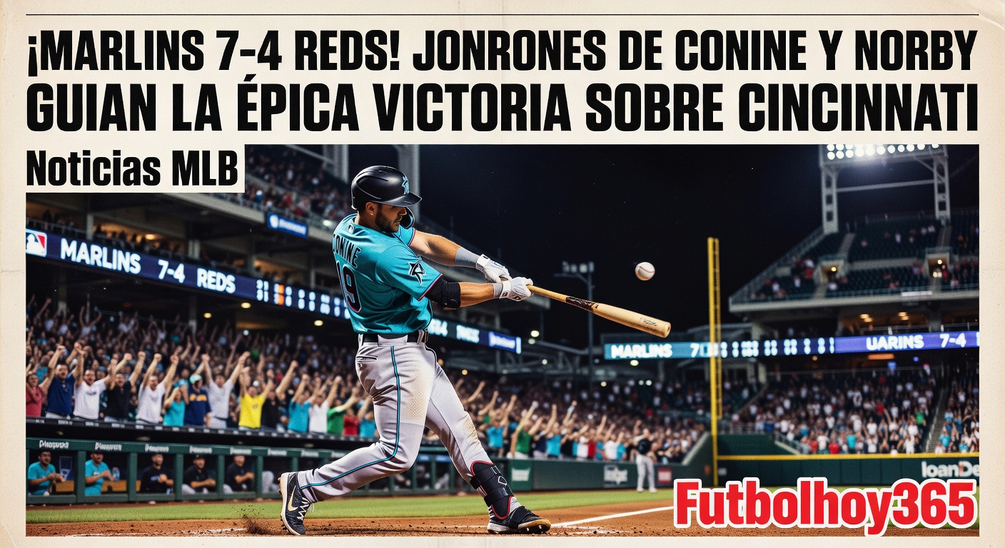 Marlins 7-4 Reds: Jonrones de Conine y Norby guían la victoria de Miami sobre Cincinnati