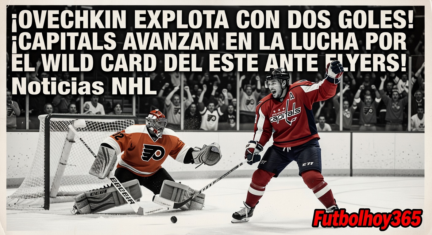 Ovechkin Anota Dos Goles y Washington Capitals Ganan Terreno en Carrera por Wild Card del Este ante Flyers