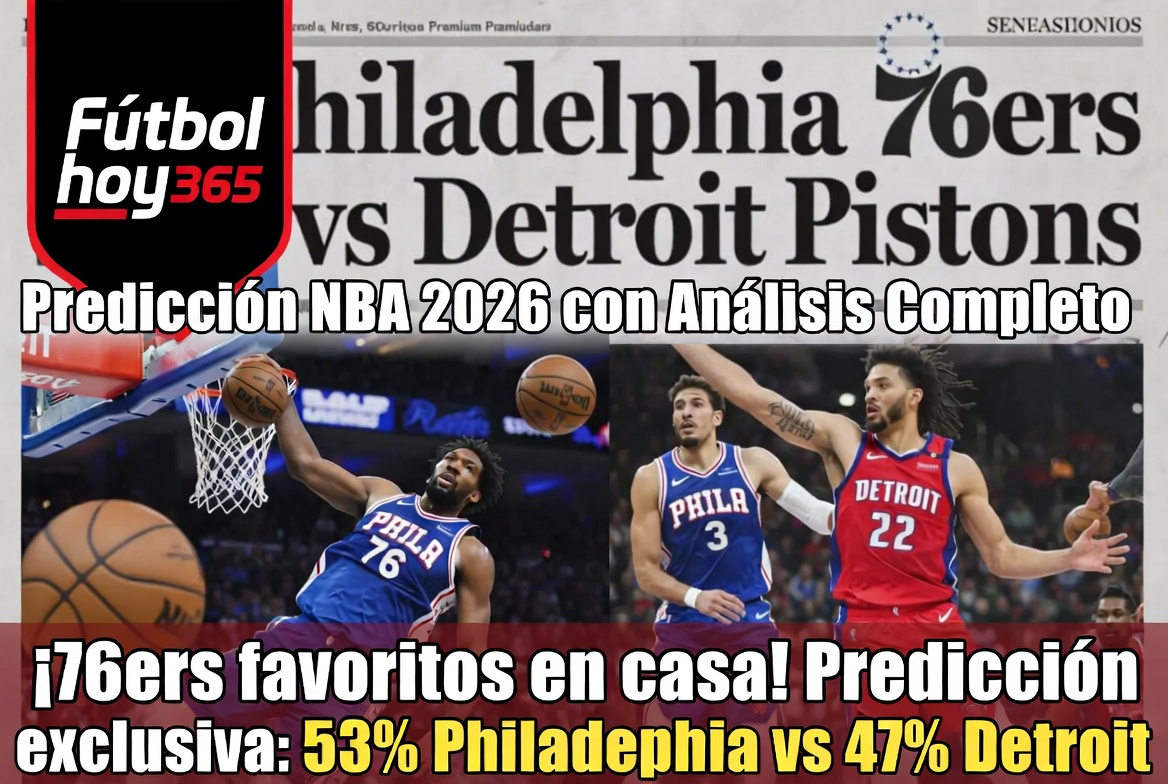 Philadelphia 76ers vs Detroit Pistons Predicción NBA 2026 con Análisis Completo