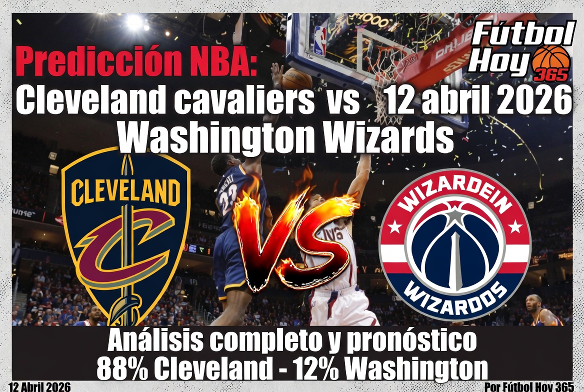 Predicción NBA Cleveland Cavaliers vs Washington Wizards 12 abril 2026