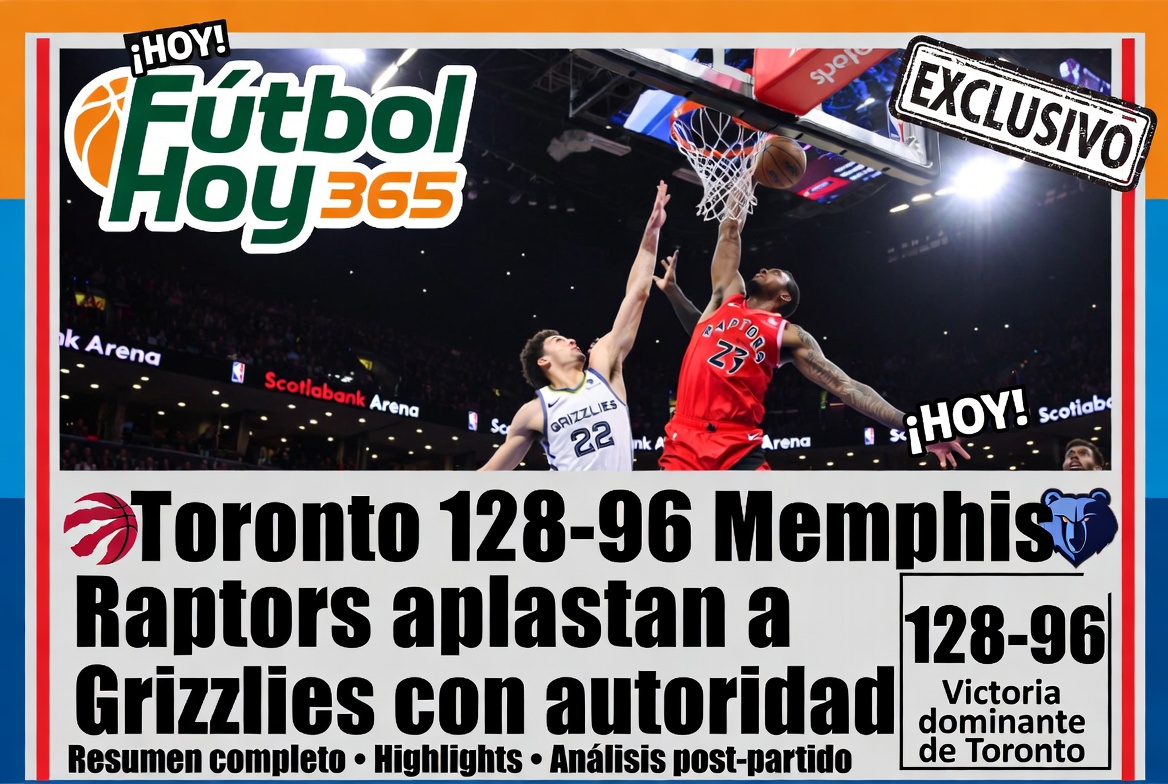 Toronto 128-96 Memphis Raptors aplastan a Grizzlies con autoridad