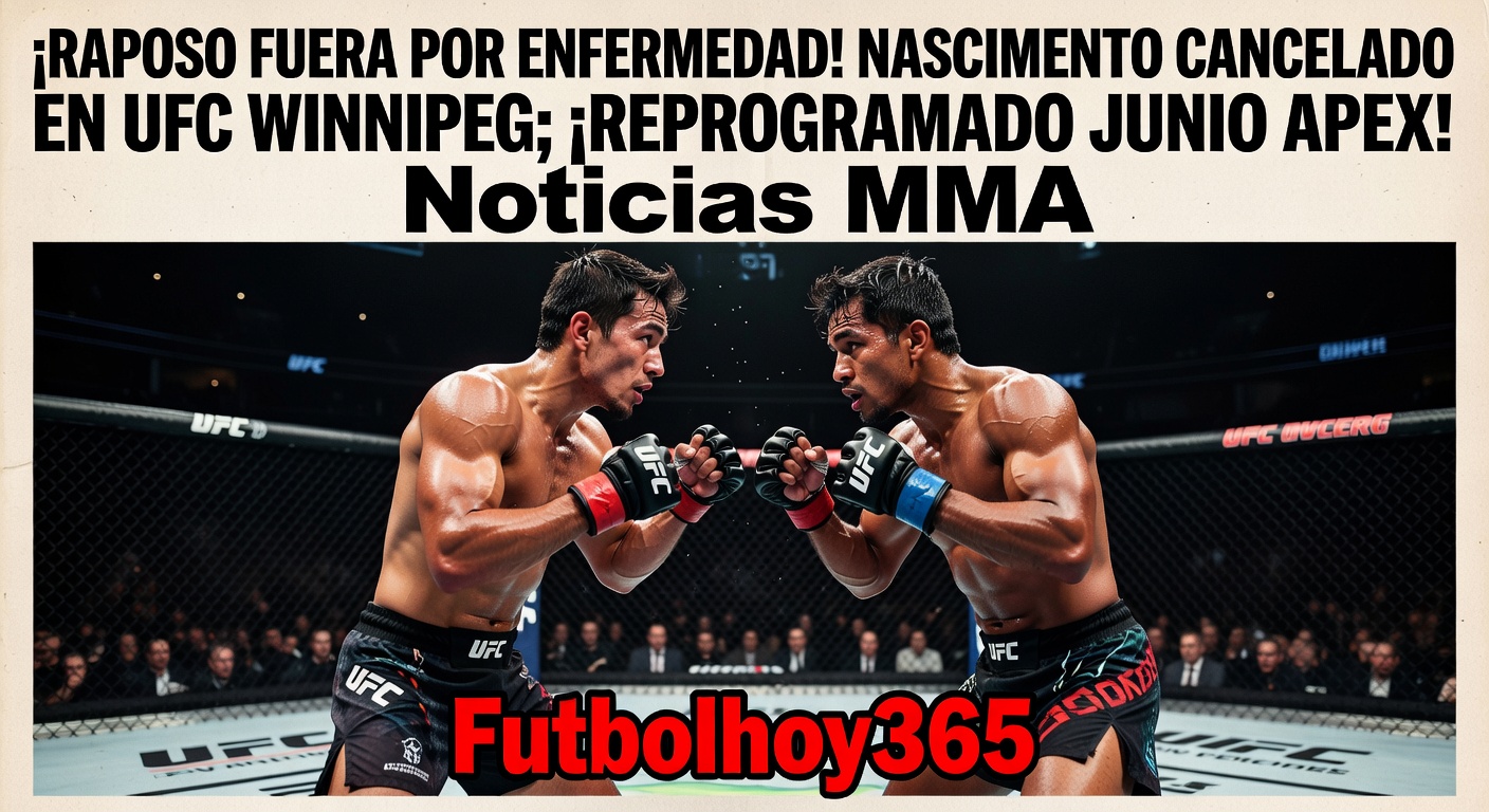 UFC Winnipeg: Raposo vs. Nascimento retirado por enfermedad; reprogramado para junio en UFC Apex