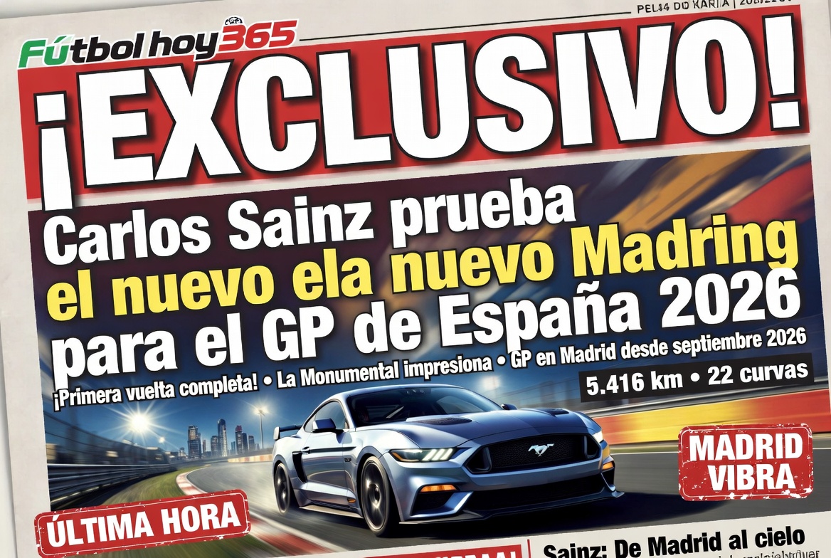 Carlos Sainz prueba el nuevo Madring para el GP de España 2026