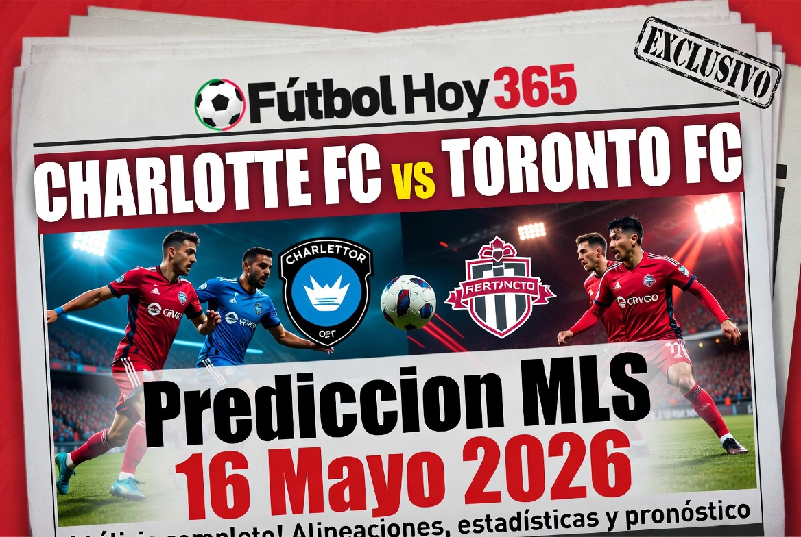 Charlotte FC vs Toronto FC Prediccion MLS 16 Mayo 2026