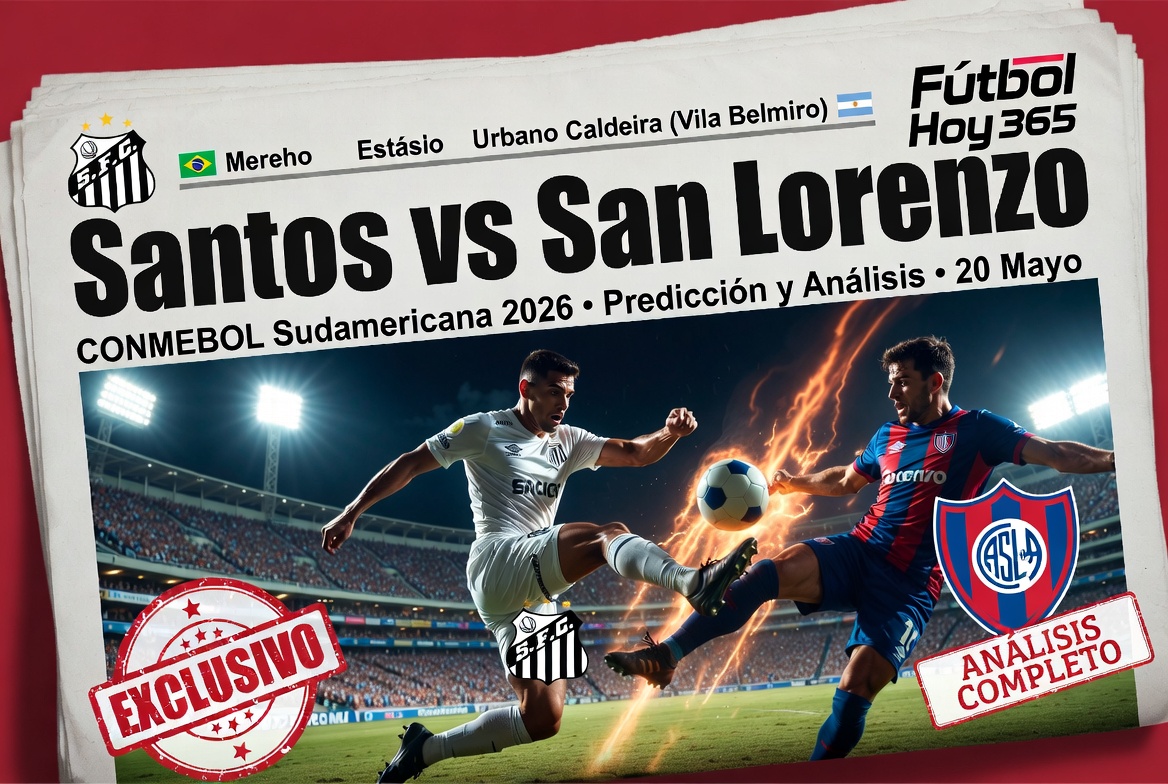 Santos vs San Lorenzo CONMEBOL Sudamericana 2026 Predicción y Análisis 20 Mayo