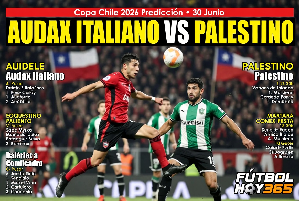 Audax Italiano vs Palestino Copa Chile 2026 Prediccion 30 Junio