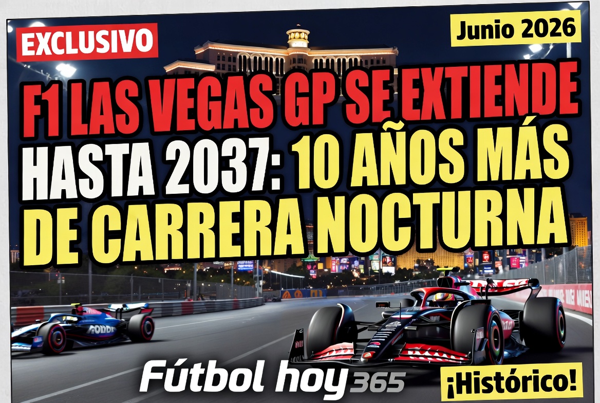 F1 Las Vegas GP se extiende hasta 2037 10 años más de carrera nocturna