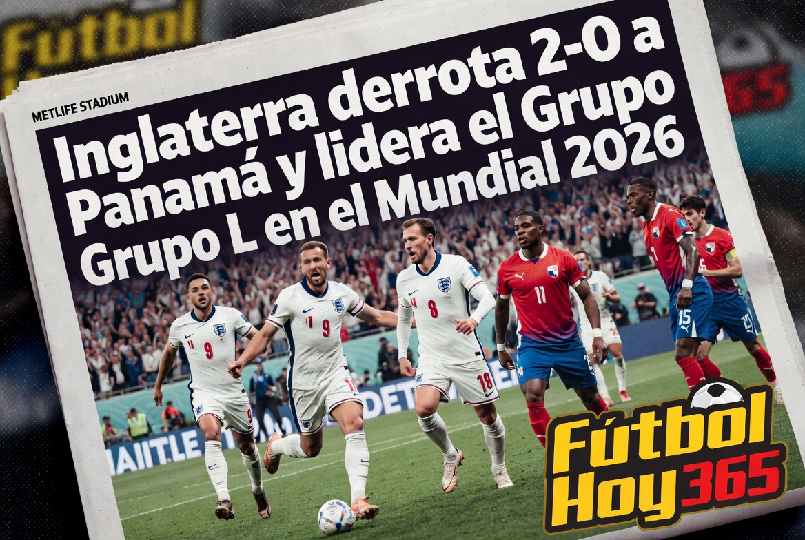 Inglaterra derrota 2-0 a Panamá y lidera el Grupo L en el Mundial 2026