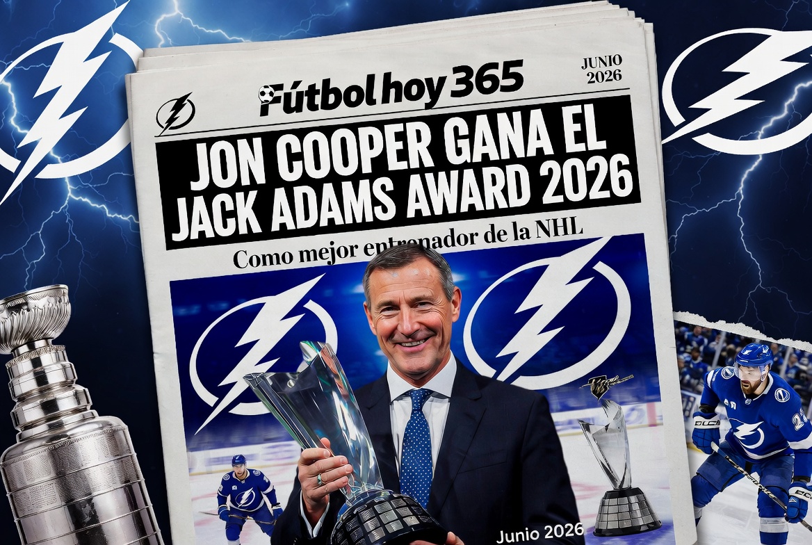 Jon Cooper gana el Jack Adams Award 2026 como mejor entrenador de la NHL