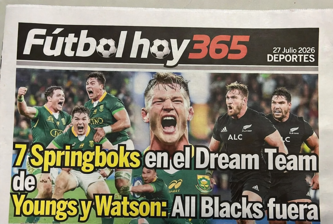 7 Springboks en el Dream Team de Youngs y Watson All Blacks fuera