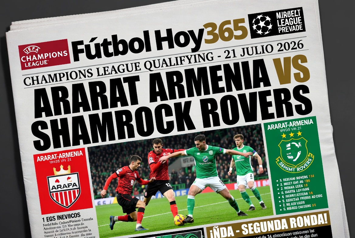 Ararat Armenia vs Shamrock Rovers Champions League 21 Julio 2026