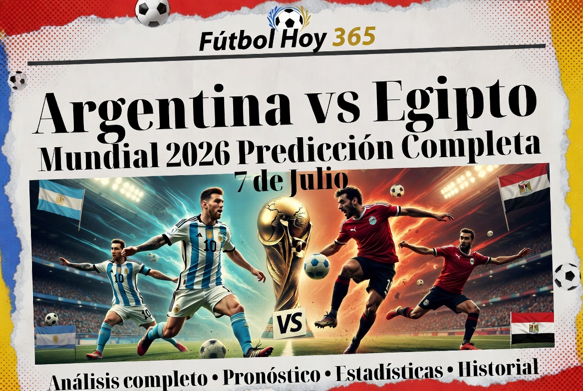 Argentina vs Egipto Mundial 2026 Prediccion Completa 7 de Julio