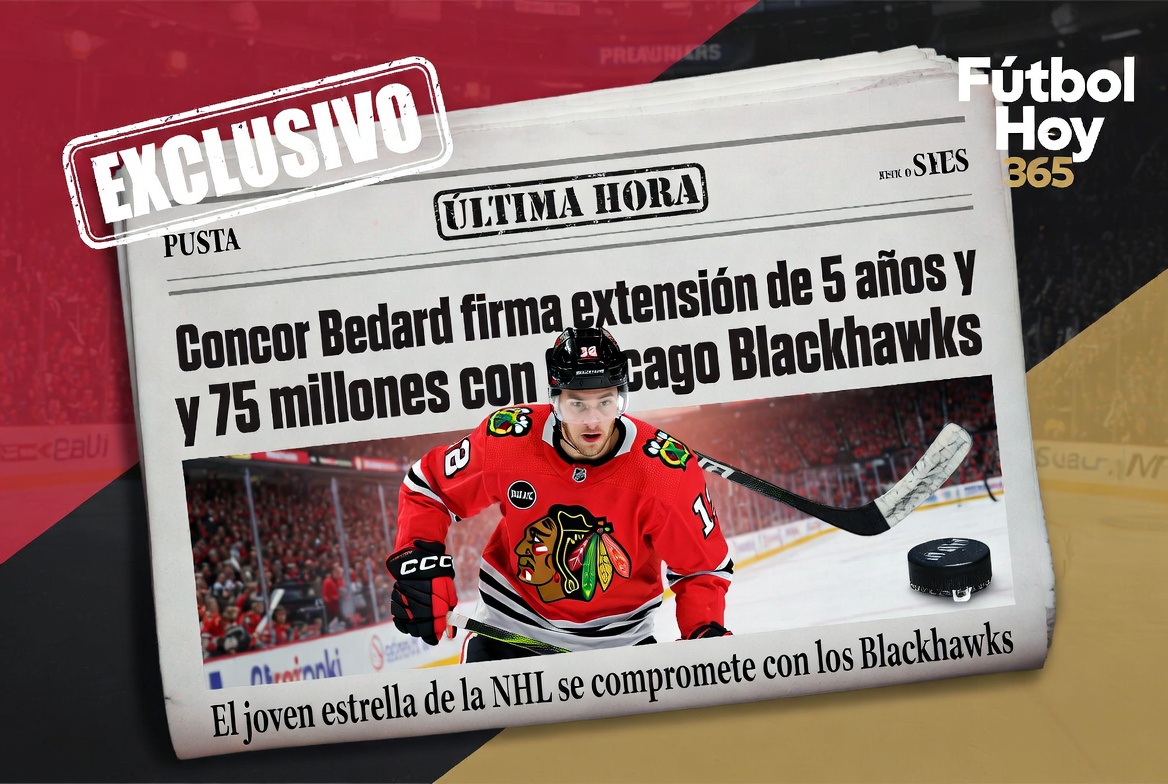 Connor Bedard firma extensión de 5 años y 75 millones con Chicago Blackhawks