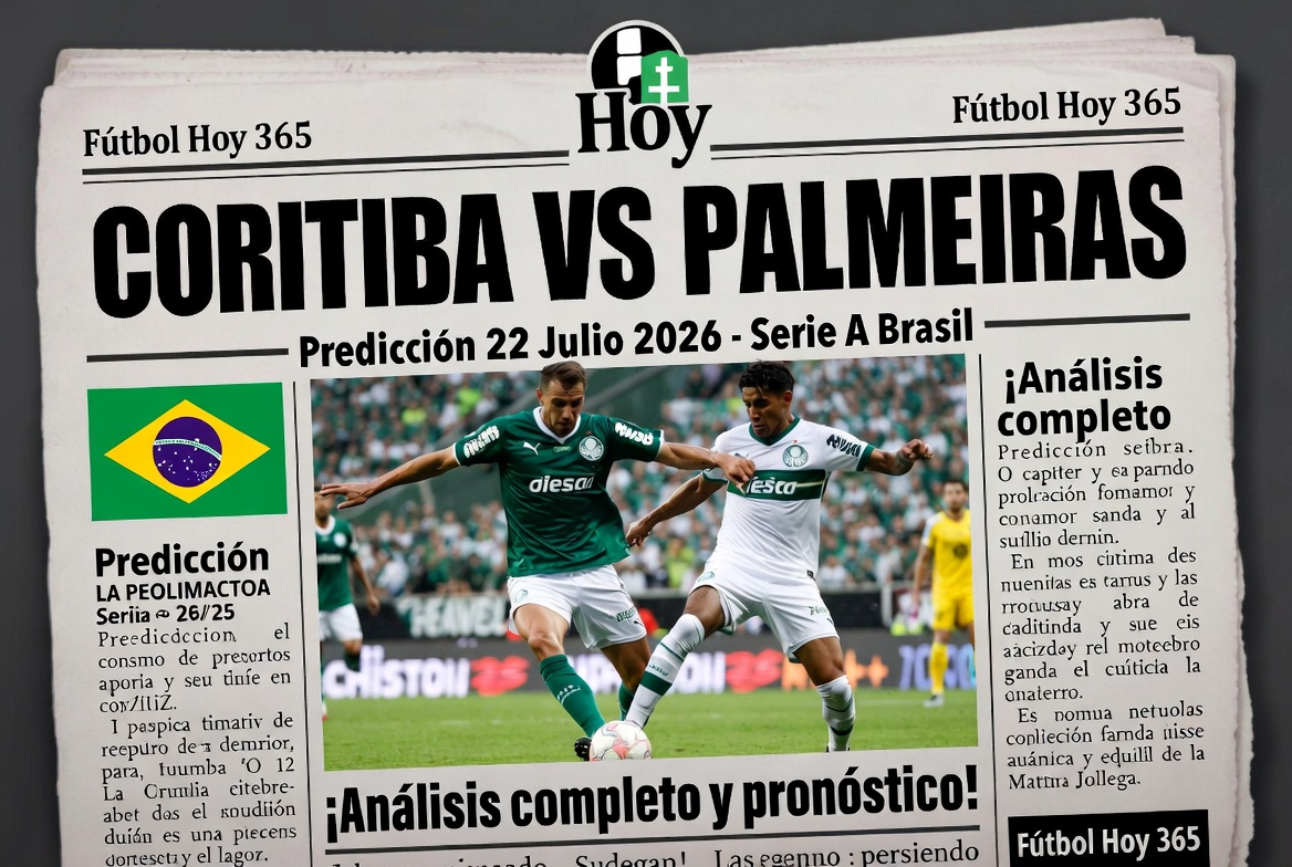 Coritiba vs Palmeiras Prediccion 22 Julio 2026 Serie A Brasil