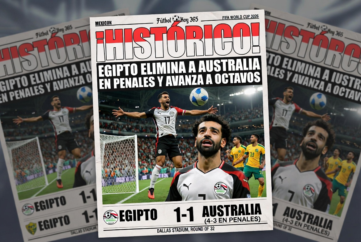 Egipto hace historia elimina a Australia en penales y avanza a octavos del Mundial FIFA 2026