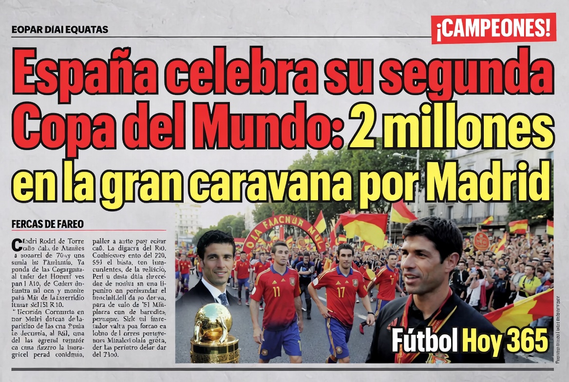 España celebra su segunda Copa del Mundo 2 millones en la gran caravana por Madrid