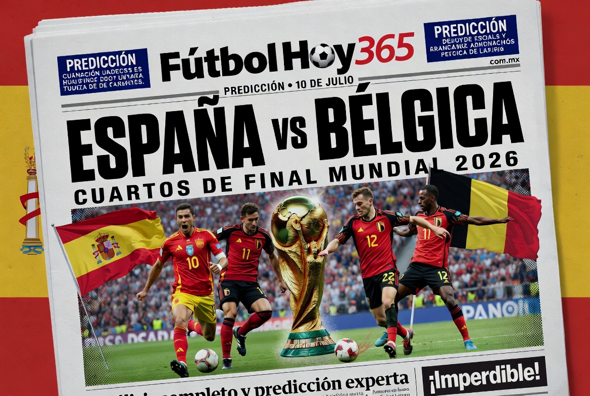 España vs Bélgica Cuartos de Final Mundial 2026 Predicción 10 de Julio