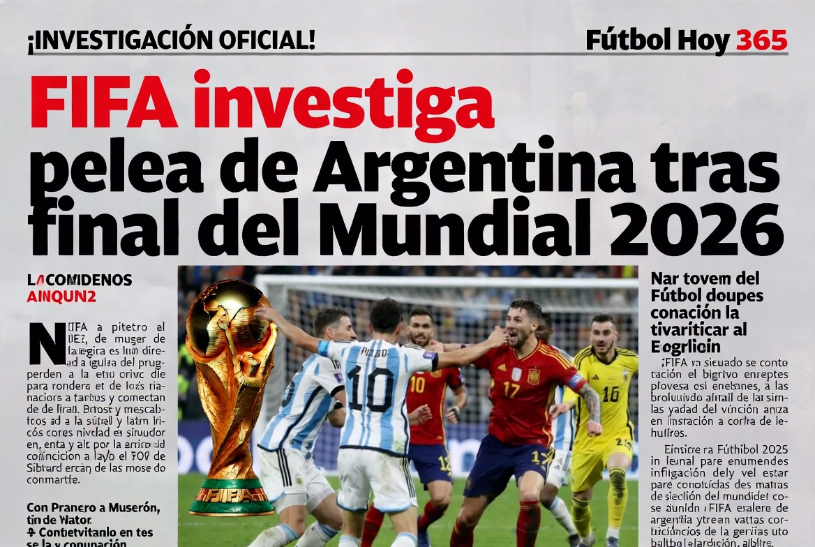 FIFA investiga pelea de Argentina tras final del Mundial 2026