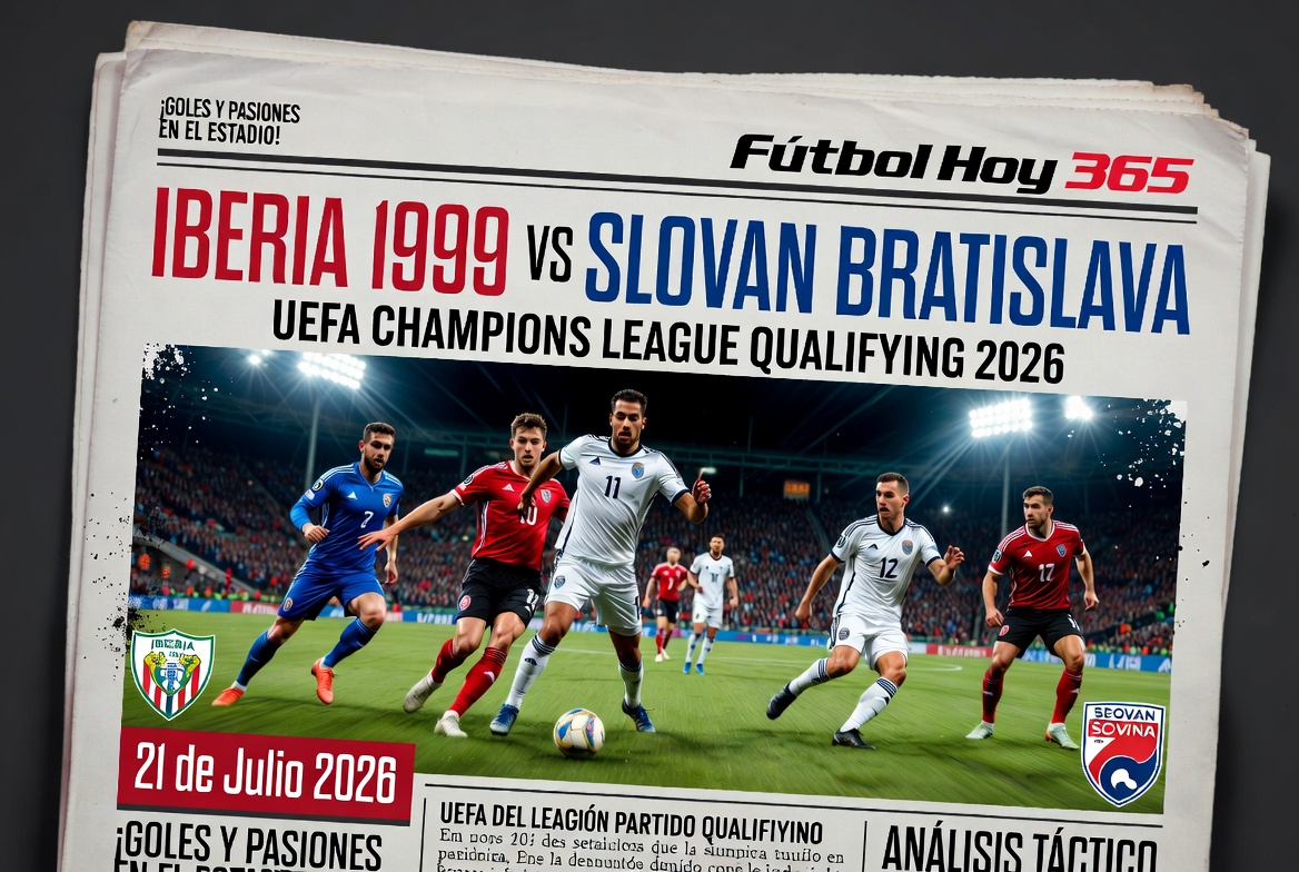 Iberia 1999 vs Slovan Bratislava UEFA Champions League Qualifying 2026