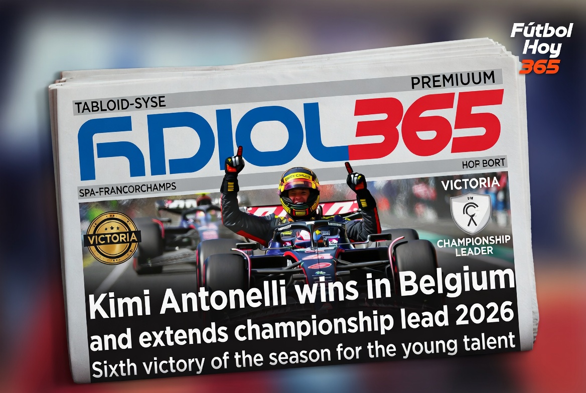 Kimi Antonelli gana en Bélgica y amplía su ventaja en el campeonato 2026