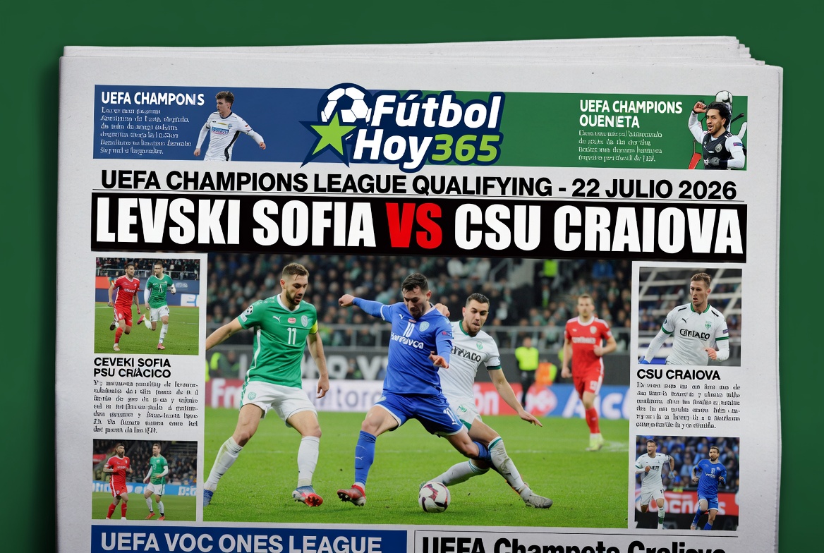 Levski Sofia vs CSU Craiova UEFA Champions League Qualifying 22 Julio 2026
