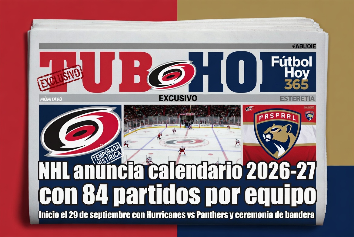 NHL anuncia calendario 2026-27 con 84 partidos por equipo