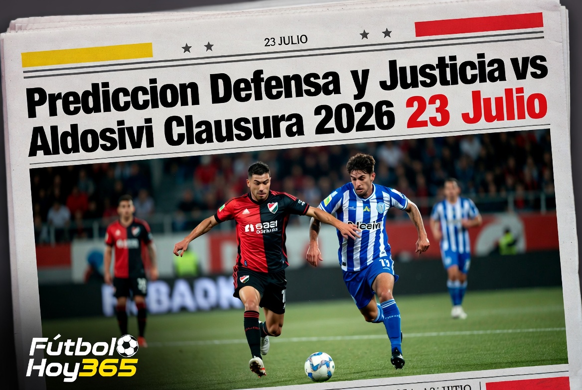 Prediccion Defensa y Justicia vs Aldosivi Clausura 2026 23 Julio