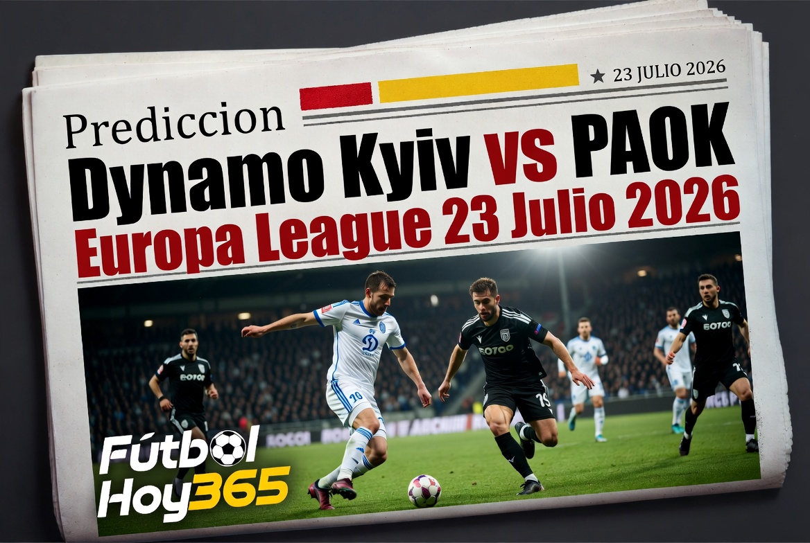 Prediccion Dynamo Kyiv vs PAOK Europa League 23 Julio 2026