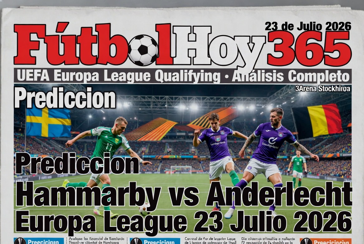 Prediccion Hammarby vs Anderlecht Europa League 23 Julio 2026