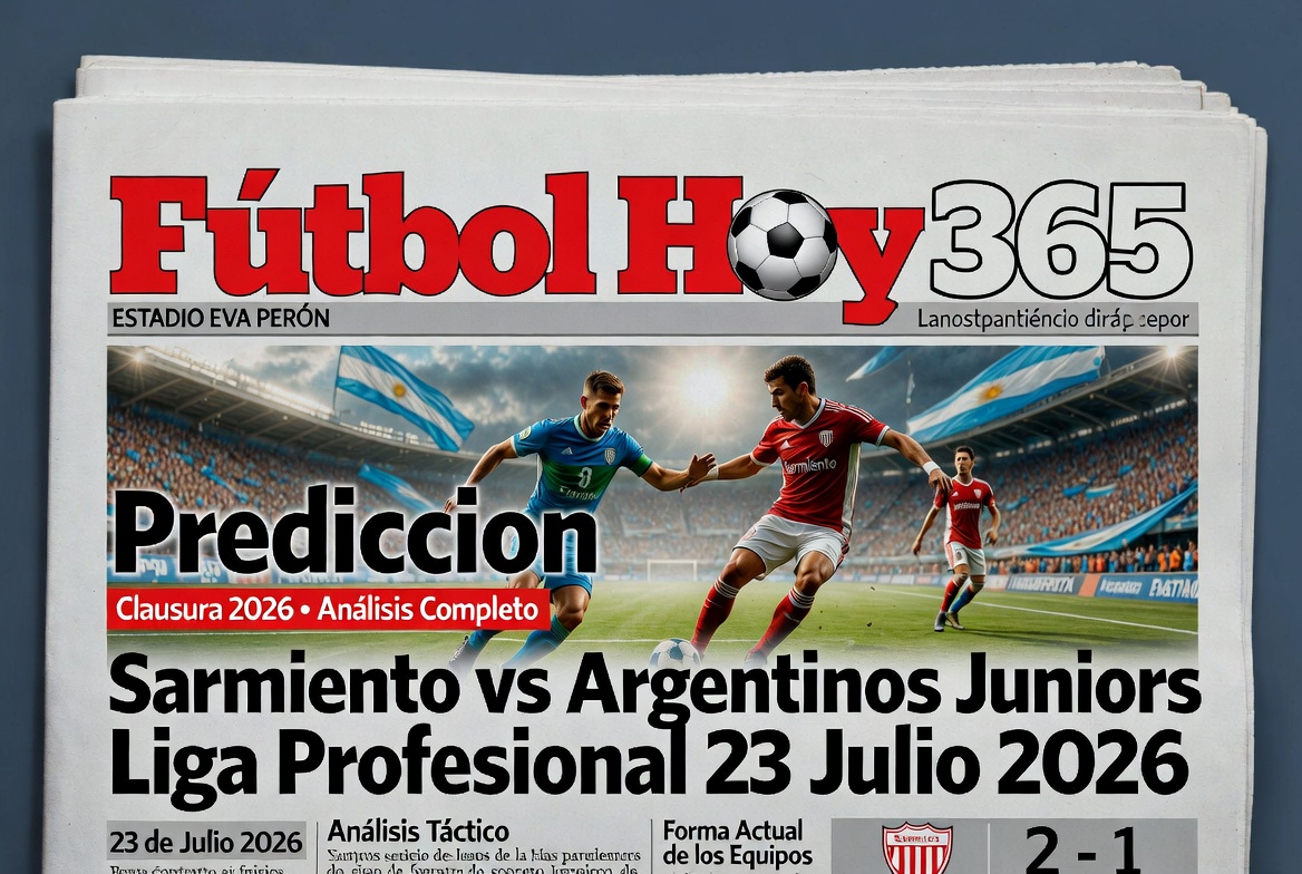 Prediccion Sarmiento vs Argentinos Juniors Liga Profesional 23 Julio 2026
