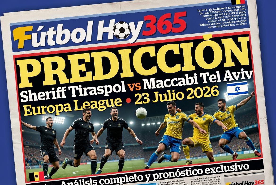 Prediccion Sheriff Tiraspol vs Maccabi Tel Aviv Europa League 23 Julio 2026