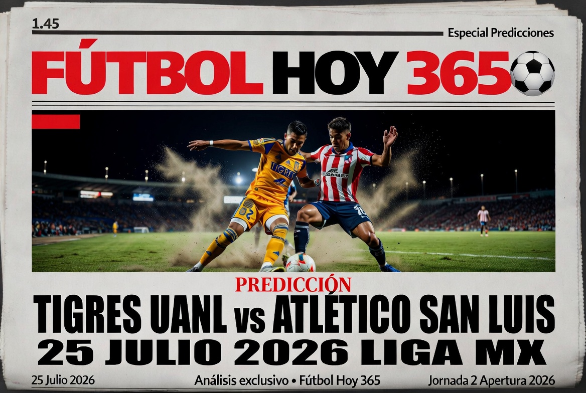 Prediccion Tigres UANL vs Atletico San Luis 25 Julio 2026 Liga MX