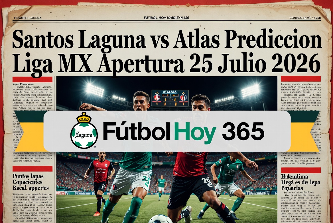 Santos Laguna vs Atlas Prediccion Liga MX Apertura 25 Julio 2026