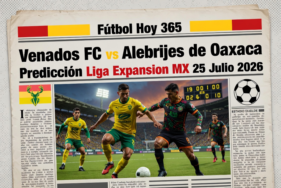 Venados FC vs Alebrijes de Oaxaca Prediccion Liga Expansion MX 25 Julio 2026