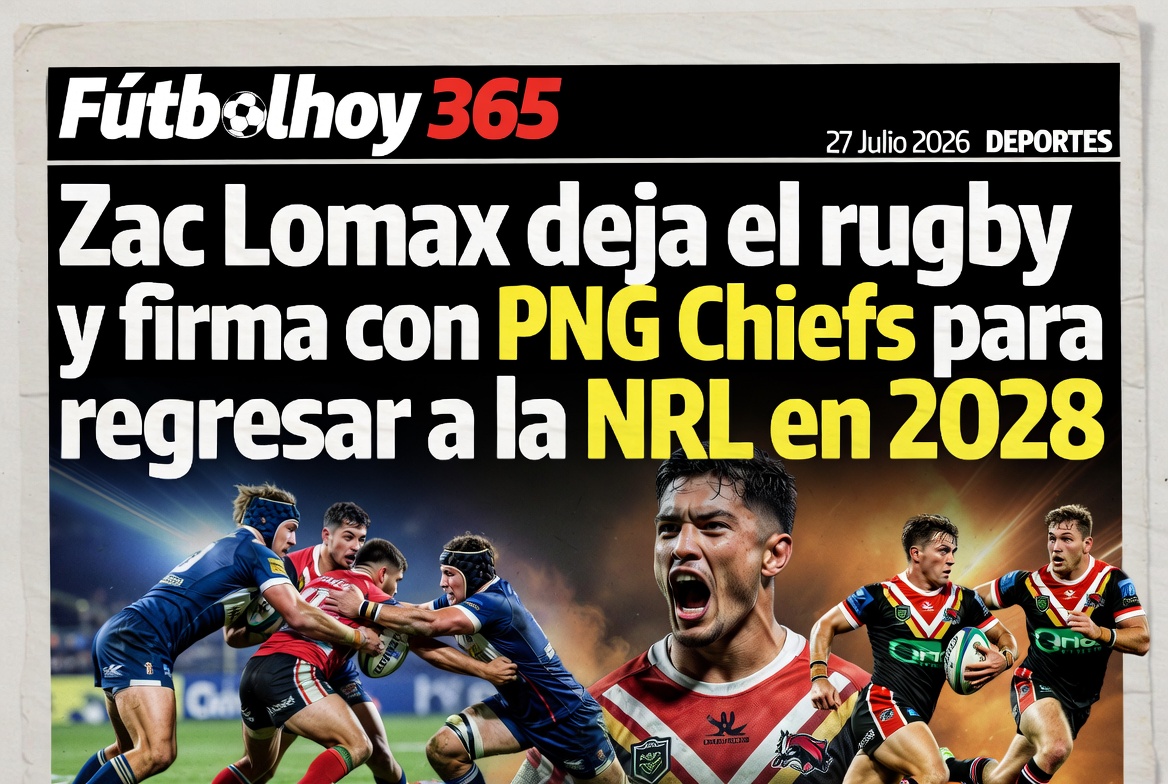Zac Lomax deja el rugby y firma con PNG Chiefs para regresar a la NRL en 2028
